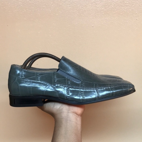 Stacy Adams Green Alligator Print Dress Shoes - Picture 1 of 17